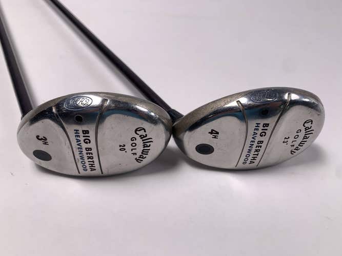 Callaway Big Bertha Heavenwood 3 & 4 Hybrid Set 20* 23* Gems Ladies Womens RH