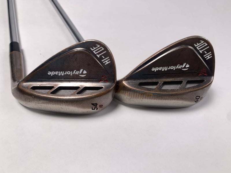 TaylorMade HI-TOE RAW Wedge Set 54* 10 60* 10 KBS Hi-Rev 2.0 Wedge Steel Mens RH