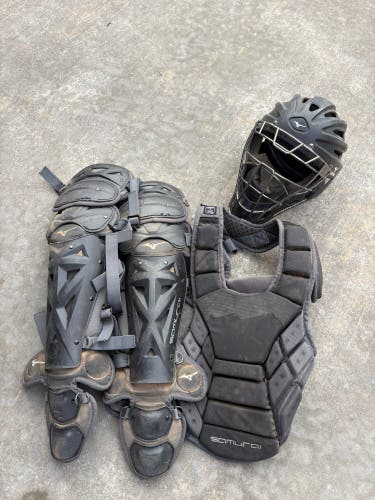 Black/Gray Mizuno Samurai Catcher's Set (Used)