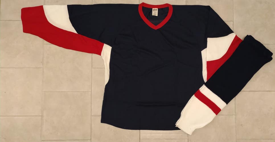 AK- H6600 Hockey Team Set - 15 Jerseys - Navy - New