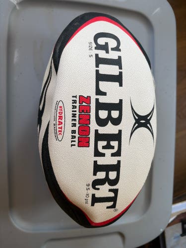 (Used) Gilbert Zenon Training Rugby Ball Durable Water Resistant Size 5 9.5-10psi