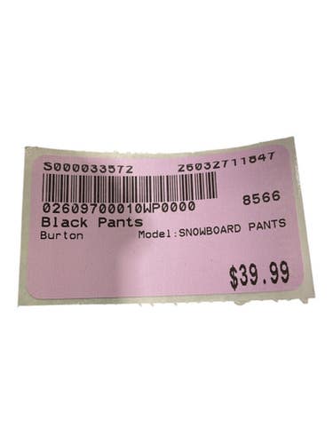 Used Burton SNOWBOARD PANTS Other Snowboard 11847-S000033572