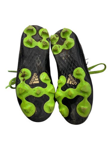 Used Adidas Soccer Cleats Black And Neon Green Youth 10.5 11847-S000033568
