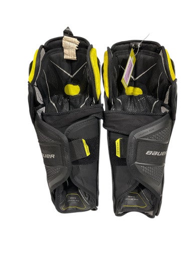 Used Bauer SUPREME ULTRA SONIC Senior Shin Guards Black 16" 11847-S000033541