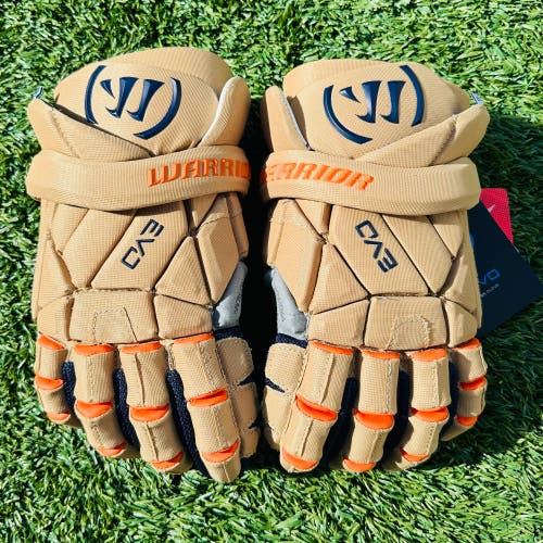 *RARE/BRAND NEW* UVA Virginia Throwback Warrior EVO QX2 Lacrosse Gloves (XL)