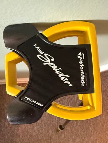 Yellow TaylorMade Mallet My Spider Tour Right Handed Putter
