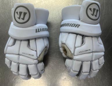 Used Warrior BURN Lacrosse Gloves Mens White MD 11497-S000156499