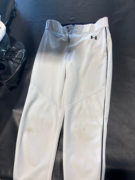 White Men's Medium Youth Under Armour Game Pants (Used)
