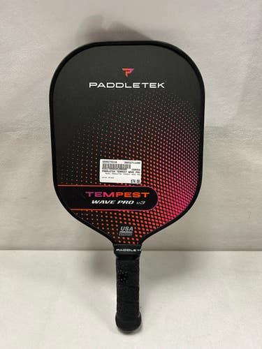 Used PADDLETEK TEMPEST WAVE PRO Pickleball Racquet Black 11490-S000270316