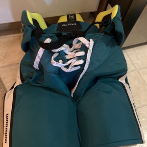 San Jose Sharks Liljegren Teal Medium Warrior Alpha LX PRO Hockey Pants Pro Stock NHL (Game Used)