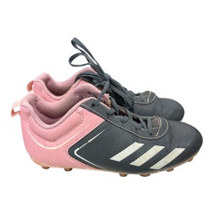 Used Adidas ABBC21 Soccer Cleats Grey And Pink Junior 02.5 11862-S000093174
