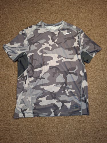 Nike Pro Combat Hypercool Dri-Fit Camouflage Fitted Shirt Mens 2XL