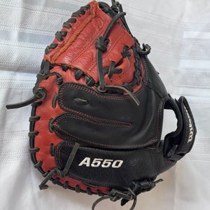 2023 Wilson A550 RH Catcher's Baseball Glove 32" (Used)