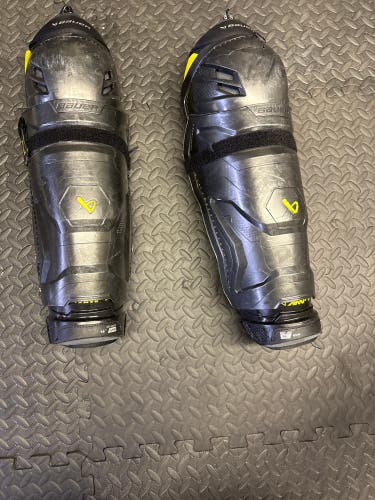 Senior Bauer Supreme Mach 16" Shin Pads (Used)