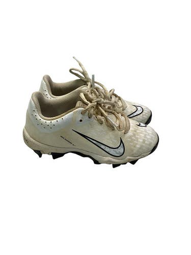 Used Nike HYPERDIAMOND 4 BB/SB Cleats White Youth 13.0 11347-S000265804