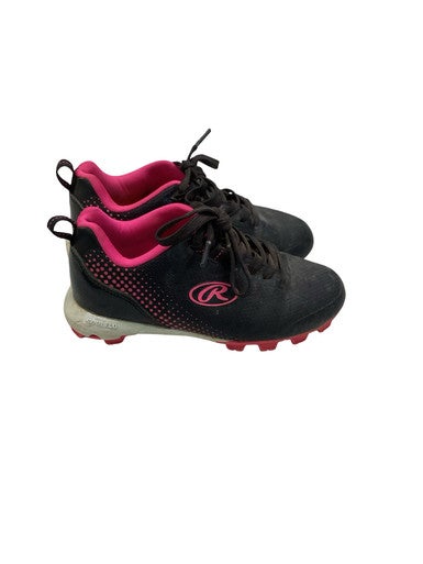 Used Rawlings BASEBALL CLEATS BB/SB Cleats Black Youth 13.0 11347-S000265774
