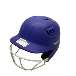 Used Rawlings 6 7/8 - 7 5/8 Batting Helmet w/Mask Royal Blue LG 11347-S000265772