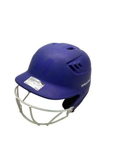 Used Rawlings 6 7/8 - 7 5/8 Batting Helmet w/Mask Royal Blue LG 11347-S000265772