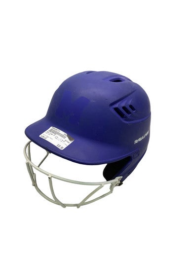 Used Rawlings 6 7/8 - 7 5/8 Batting Helmet w/Mask Royal Blue LG 11347-S000265772