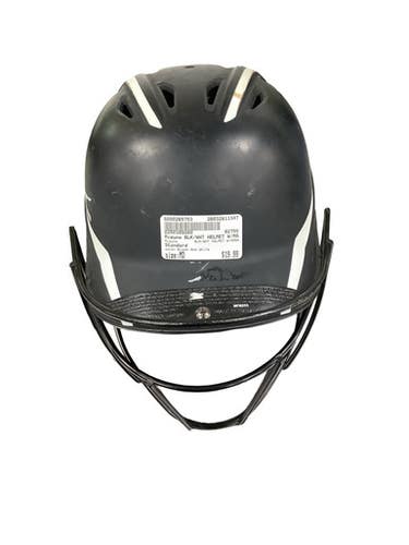 Used Mizuno BLK/WHT HELMET W/MASK Batting Helmet w/Mask Black And White MD 11347-S000265753