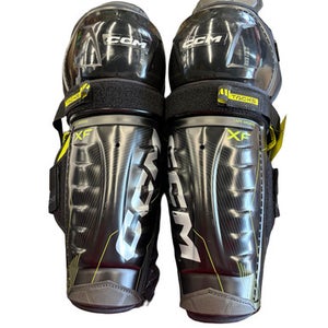 Used CCM Tacks XF Senior Shin Guards Black 14" 10299-S000308051
