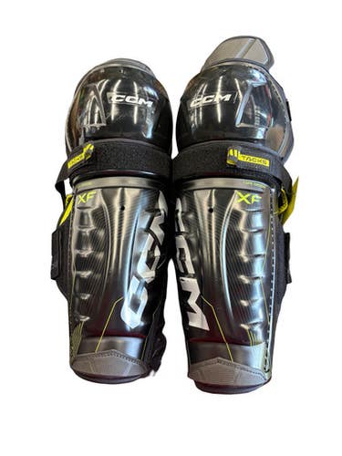 Used CCM Tacks XF Senior Shin Guards Black 14" 10299-S000308051