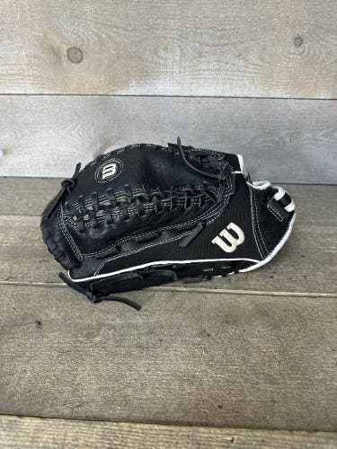 Wilson Glove Softball Flash Fastpitch Black White LHT Lefty 11.5" A04LF15 Youth