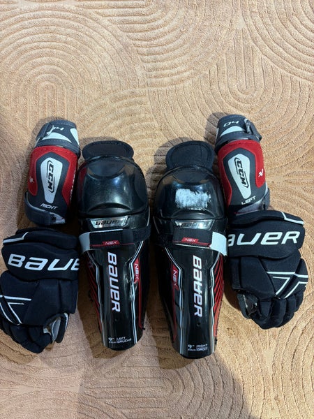 Youth Bauer+CCM Starter Kit (Gloves, Elbows, Shins) (Used)