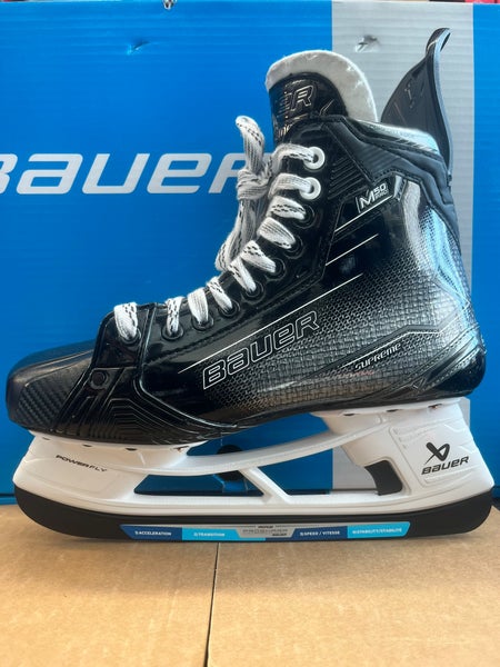 Black 2024 Bauer Supreme M50 Pro Hockey Skates Regular Width 9.5 (Used)