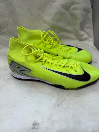 Mens Adult Size 10 Nike Air Zoom Mercurial Indoor Soccer Cleats. Bright Green