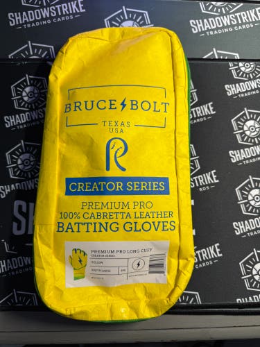 NEW Bruce Bolt Batting Gloves *COACH RAC CREATOR SERIES* Size: YOUTH LARGE - LONG CUFF