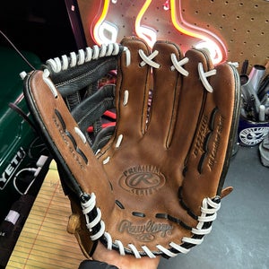 Rawlings Premium Series Baseball Glove RHT, 12.75” (Conditioned & Partially Relaced in White)