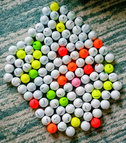 120 premium brand used golf balls