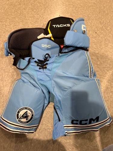 Blue CCM Tacks 95C Hockey Pants Boston Advantage (Used) | Senior Medium