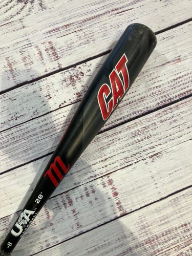 2021 Marucci CAT Alloy Bat USABat Certified (-11) Alloy 17 oz 28" (Used)