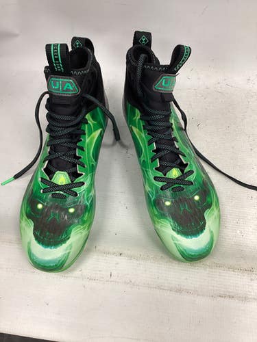 Used Under Armour Adult FB Cleats Green Senior 9.5 11851-S000044554