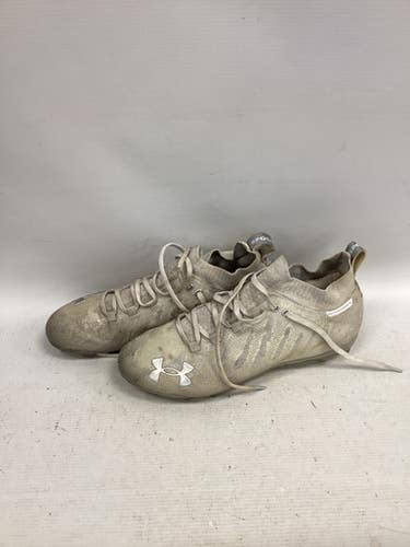 Used Under Armour SPOTLIGHT LAX Cleats Mens White Senior 10.5 11851-S000044461