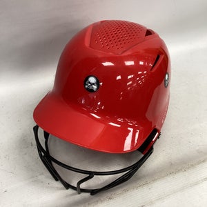 Used Evoshield HELMET + CAGE Batting Helmet w/Mask Red L/XL 11851-S000044440