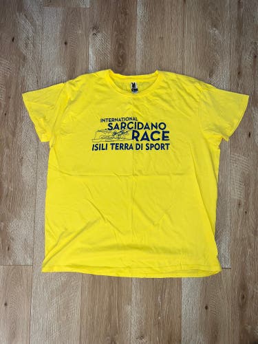 INTERNATIONAL SARCIDANO RACE ISILI TERRA DI SPORT Yellow XL Men's Shirt (New)