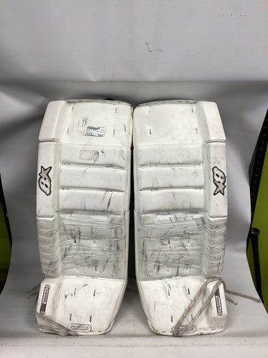Used Brians H SERIES Goalie Leg Pads Senior White 31" 11851-S000044379