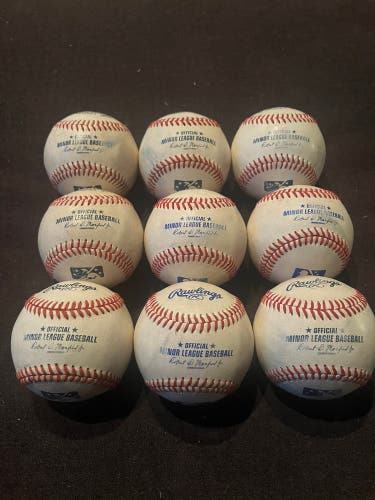 Rawlings Official Minor League Baseballs 9 Pack (Used)