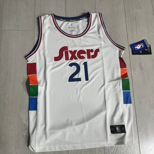 Joel Embiid 76ers youth xl white city edition jersey