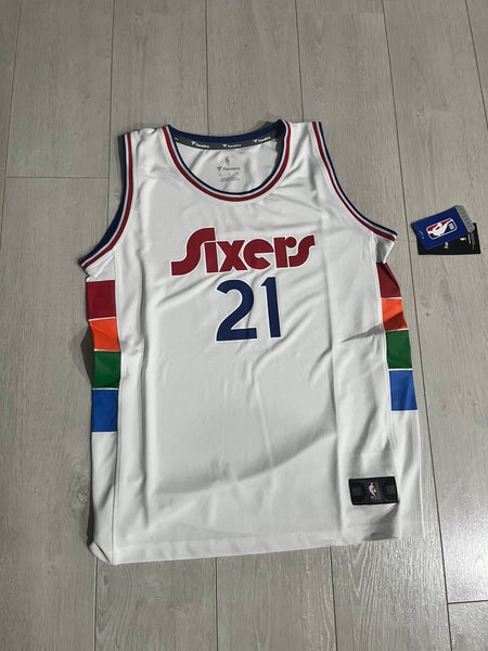 Joel Embiid 76ers youth xl white city edition jersey