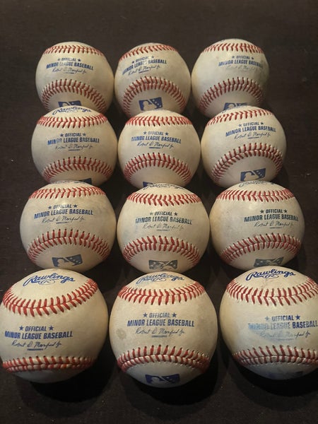 Rawlings Official Minor League Baseballs 12 Pack (1 Dozen) (Used)