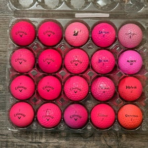 20 Pink Ladies Golf Balls - Callaway, Titleist, Srixon, Bridgestone