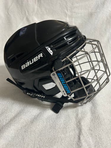 Bauer IMS 5.0 Hockey Helmet Combo | Medium | Black | HECC Certified 2028