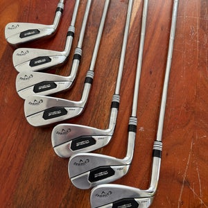 Callaway Rogue ST Pro Left Hand Iron Set Stiff Flex Steel Shaft (Used)