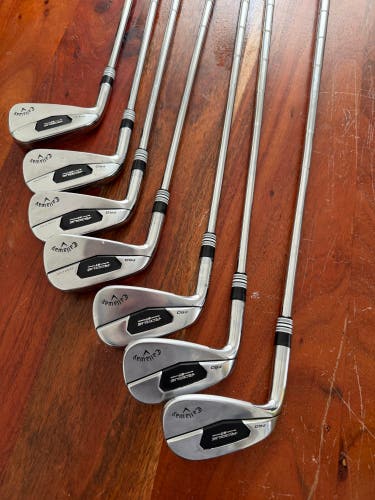 Callaway Rogue ST Pro Left Hand Iron Set Stiff Flex Steel Shaft (Used)