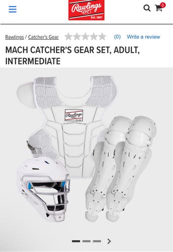 White Rawlings Mach Catcher's Set (Used)