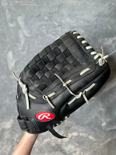 Black Adult Rawlings RSB RH Softball Glove 14" (Used)